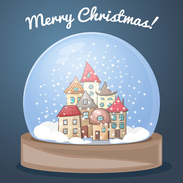 snow globe with a house