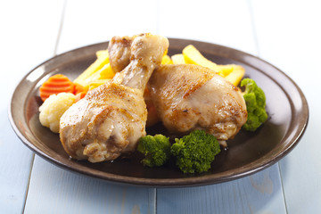 Chicken Drumsticks. Selective focus