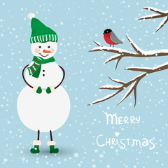 Cute christmas card in vector