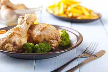 Chicken Drumsticks. Selective focus