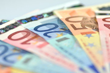 Banknoty euro - obrazy, fototapety, plakaty