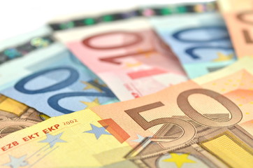 Banknoty euro - obrazy, fototapety, plakaty
