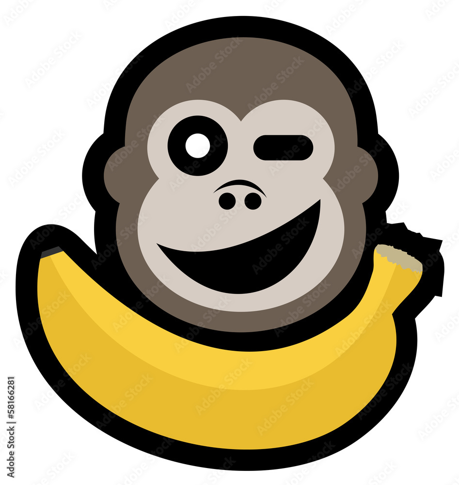 Poster Monkey and banana