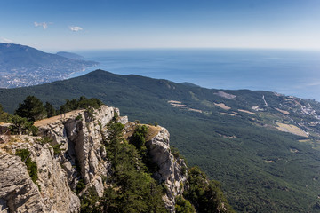 View from mountain Ai Petri near Yalta