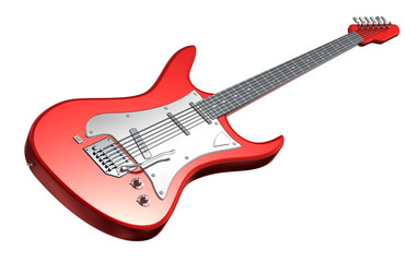 Fototapeta na wymiar Electric Guitar . 3D image. My own design