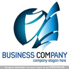 abstract business logo emblem vector