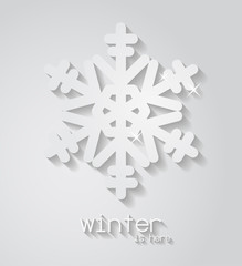 White vector snowflake