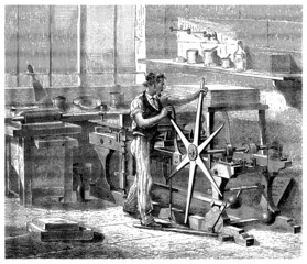 Worker & Lithography Press - 19th century