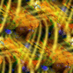 ink background yellow, green ornament watercolor art seamless te