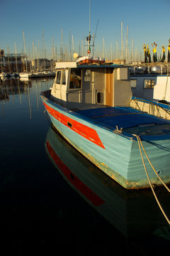 fisherman's boat in the harbour of Trieste
