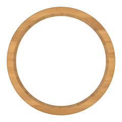 wooden frame on white background