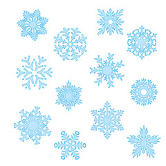 Set Eiskristall Schneeflocke Weihnachten Winter