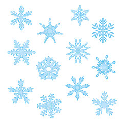 Set Eiskristall Schneeflocke Weihnachten Winter