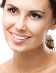 Obraz premium Portrait of beautiful woman, on white