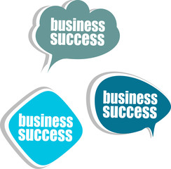 business success. Set of stickers, labels, tags