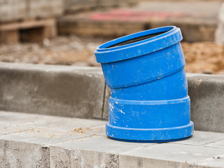 Naklejka premium Rohrbogen aus Kunststoff - HS-Rohr blau