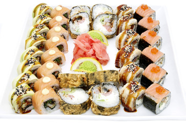 delicious seafood sushi at a Japanese restaurant