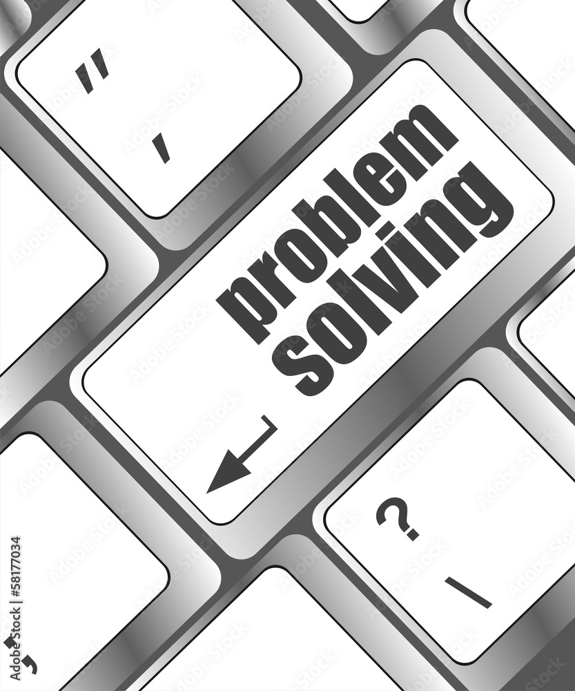 Poster problem solving button on computer keyboard key