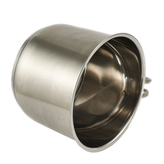 Stainless steel cooking pot isolated