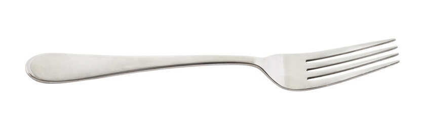 Stainless steel metal fork isolated