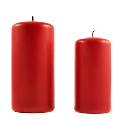 Two small and big red candles