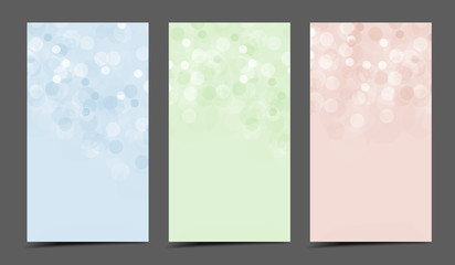 Professional and designer elegant cards with bubbles