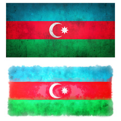 Grunge Azerbaijan flag
