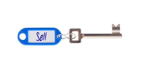 Key with blank label isolated