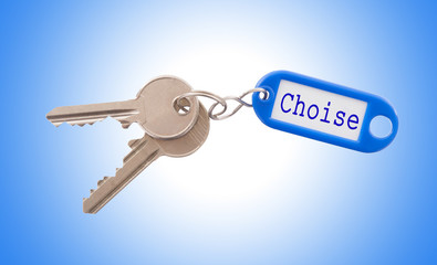 Key with blank label isolated