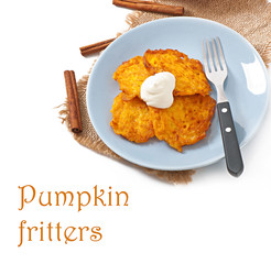 Pumpkin Fritters with cinnamon and sugar