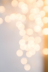 Elegant Abstract Christmas background with blur golden lights. B