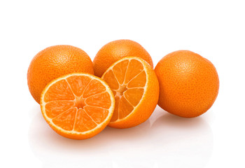 tangerines on a white background