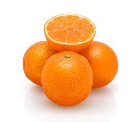 tangerines on a white background