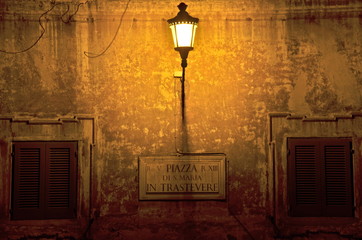 Obraz premium Piazza Santa Maria in Trastevere in Rome, Italy