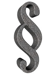 Paragraph sign symbol on white isolated background