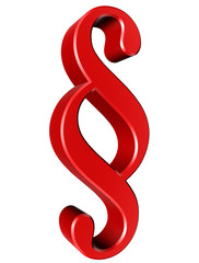 Naklejka premium Paragraph sign symbol on white isolated background