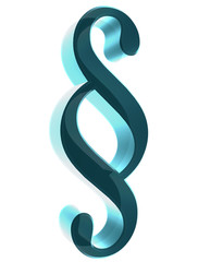 Paragraph sign symbol on white isolated background