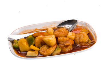Shrimps with pinneaple