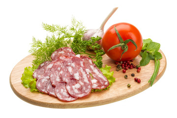 Fresh ripe salami