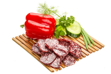Fresh ripe salami
