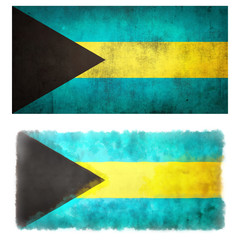 Grunge Bahamas flag