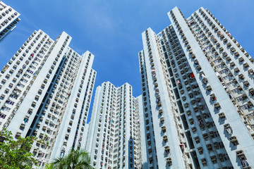 Fototapeta na wymiar Hong Kong residential buildings