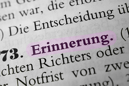Erinnerung - Text
