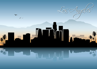 Naklejka premium Los Angeles skyline