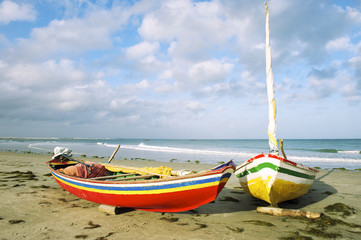 Brazilian Jangada Fishing Boats Jericoacoara