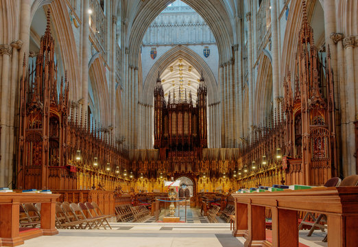 York Minster, England. Choir area