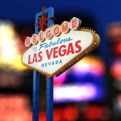 Türaufkleber Las Vegas Willkommen im Las Vegas-Zeichen