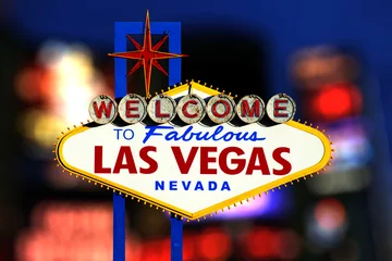 Tuinposter Welcome to Las Vegas Sign © somchaij