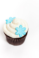 Christmas Cupcake with snowflake