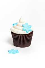 Cupcake with snowflake